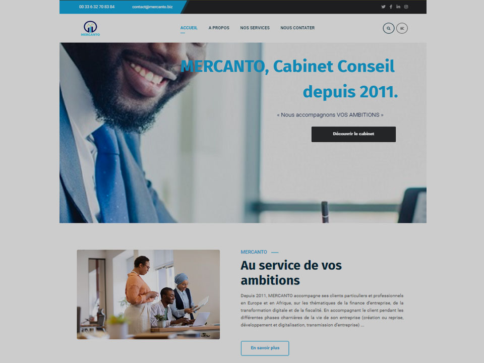 Site web MERCANTO